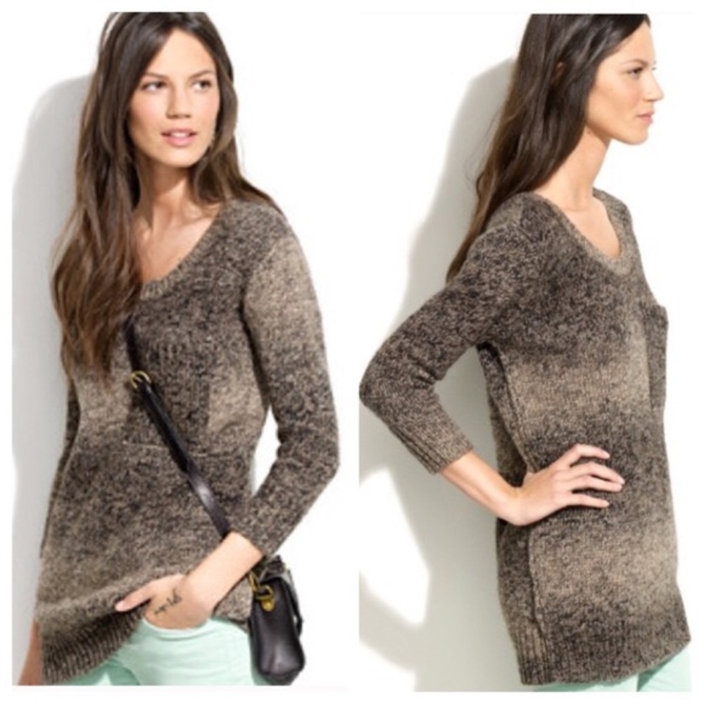 Madewell Wallace ‘Rowboat Sweater’ Brown‎ Black